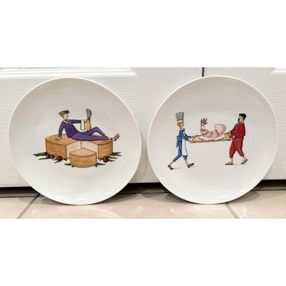 CIDER HOUSE Appetizer Or Dessert Plates Designer Decor Hors D'oeuvres Set Of 2